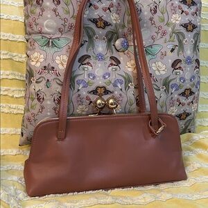 Anthropologie Mauve Shoulder Bag. Brand New never used.